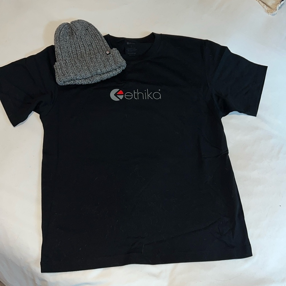 Ethika soft tee shirt and beanie hat